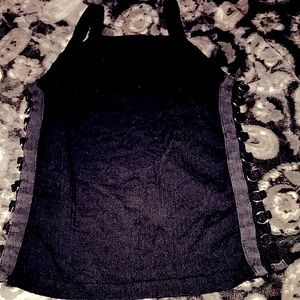 Black tank top, open sides